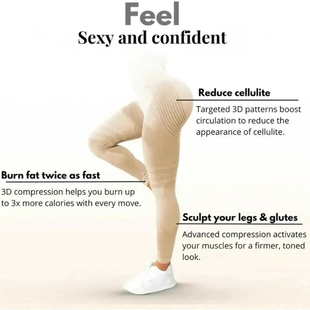 Legging Sculptant Taille Haute — Tissage 3D