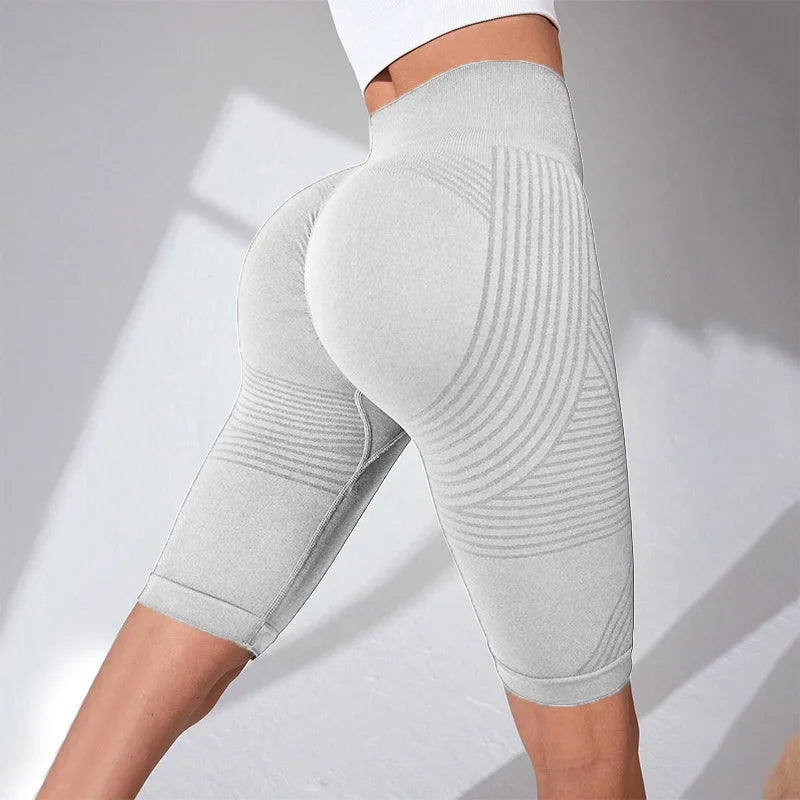Cycliste Sculptant Taille Haute — Tissage 3D
