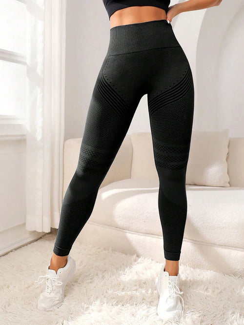 Legging sculptant 3D CelluFit noir, taille haute