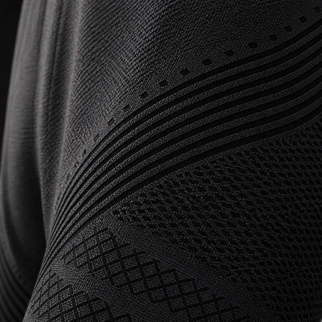Détail du tissage 3D nid d'abeille, coloris noir